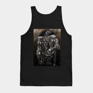 Robot Skeleton Samurai Painting Tank Top